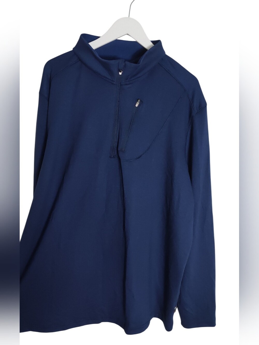 Blue Swiss Tech Sweater Quarter Zip Pullover Sweatshirt Sz XXL Performance